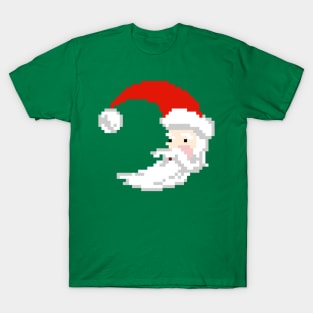 Vintage Retro Santa Claus Pixel Art for Christmas T-Shirt